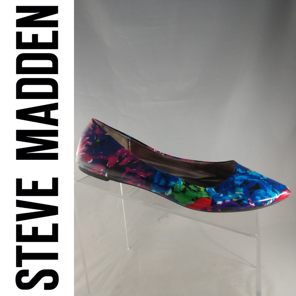 Steve Madden Size 11 Ballet Shoe floral art flat